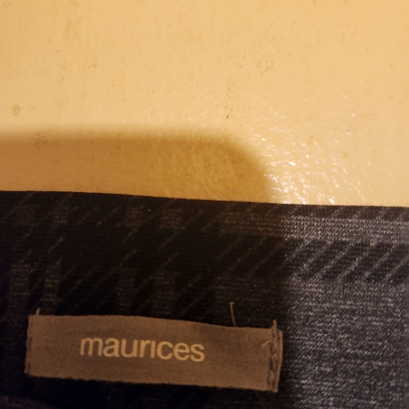 Maurices medium grey and black plaid skinny pants. - Picture 2 of 3